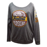 Washington Redskins Women's NFL Team Logo Scooped Neck Long Sleeve Football T-Shirt